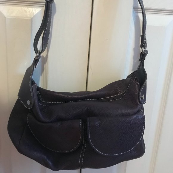 MAXX Dk. Eggplant leather shoulder bag Never used - Picture 1 of 4